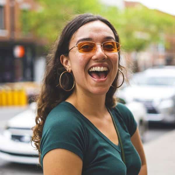 happy woman smiling