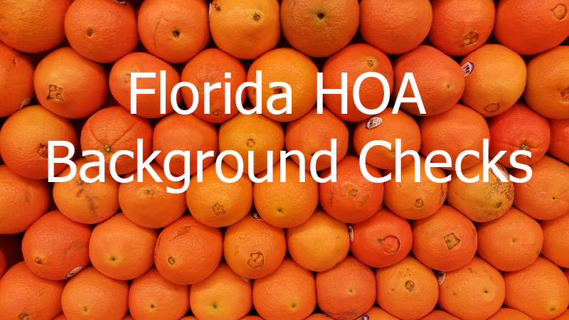 Background checks in a Florida HOA image